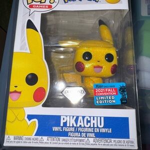 Funko Pop Pikachu Vinyl Figure Diamond Collection 2021 in protective case